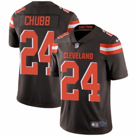 Men's Cleveland Browns Nick Chubb Limited Player Jersey Brown